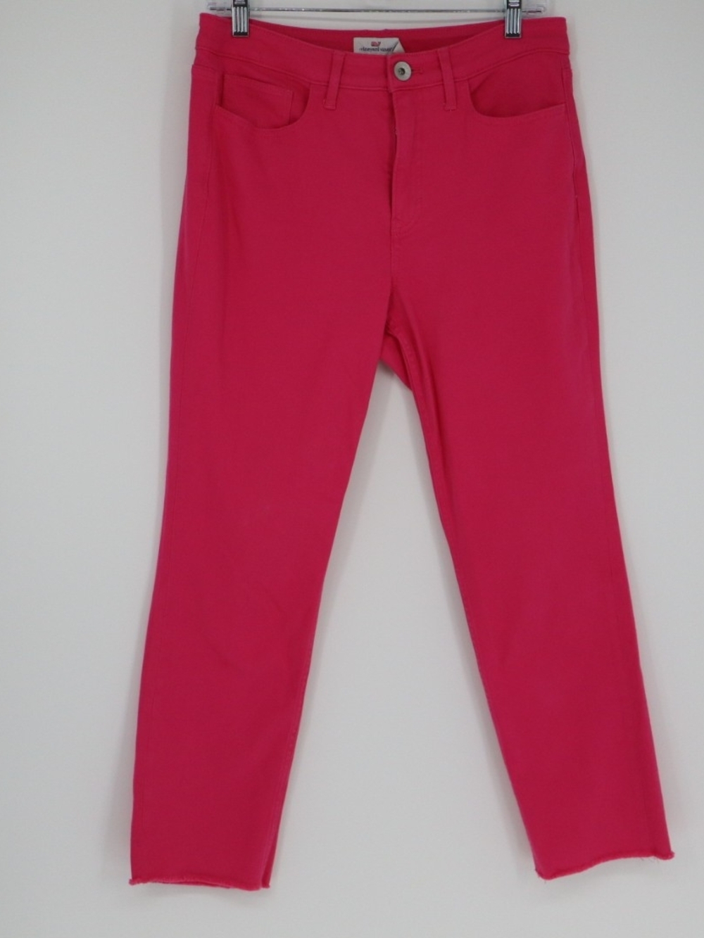Vineyard Vines Straight Crop High Rise Lipstick Pink Pants Size 29 Bright